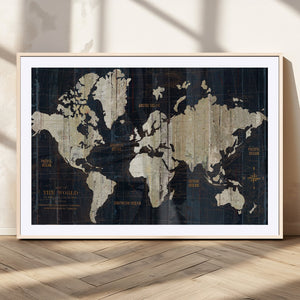 World Map Canvas Print – Detailed Map of the World Wall Art