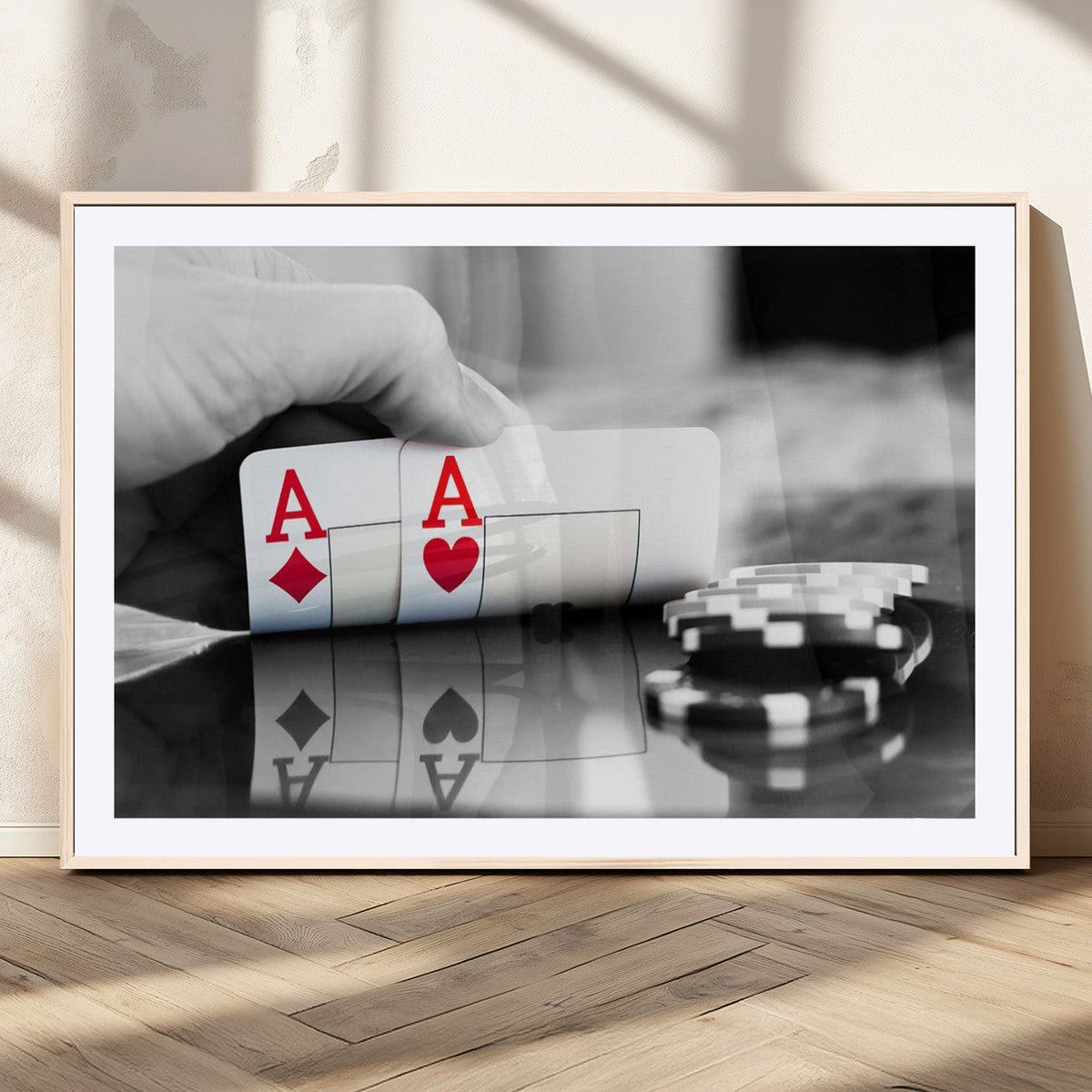 Aces Poker Art Poker Game Wall Art Canvas Print