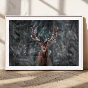 Wall Art Deer Art Animal Canvas, Framed Wall Art Deer Canvas