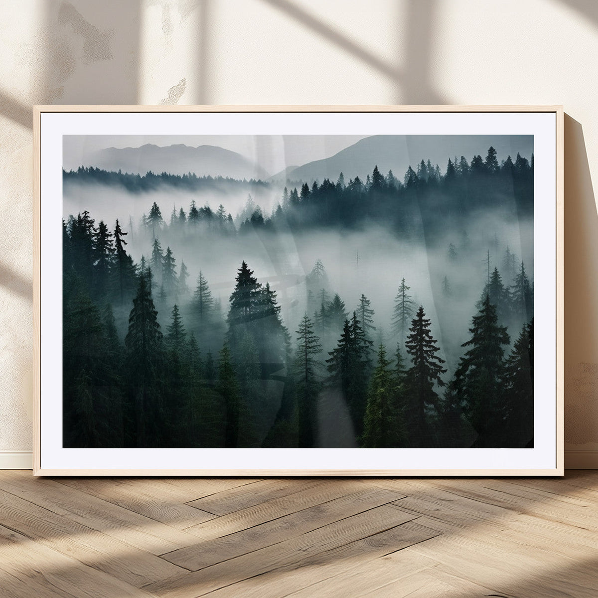 Captivating Misty Forest Wall Art Canvas, Premium Canvas