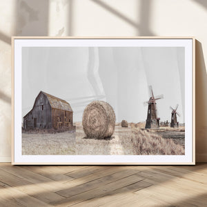Farm Prints Set, Set of 3 Farmhouse Wall Art, Country House