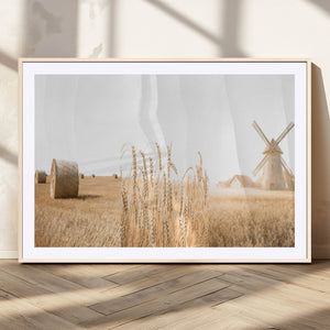 Vintage Farmhouse Triptych Wall Art – Giclée Canvas