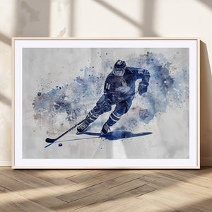 Hockey Player Wall Art Canvas Print - Sports-Inspired