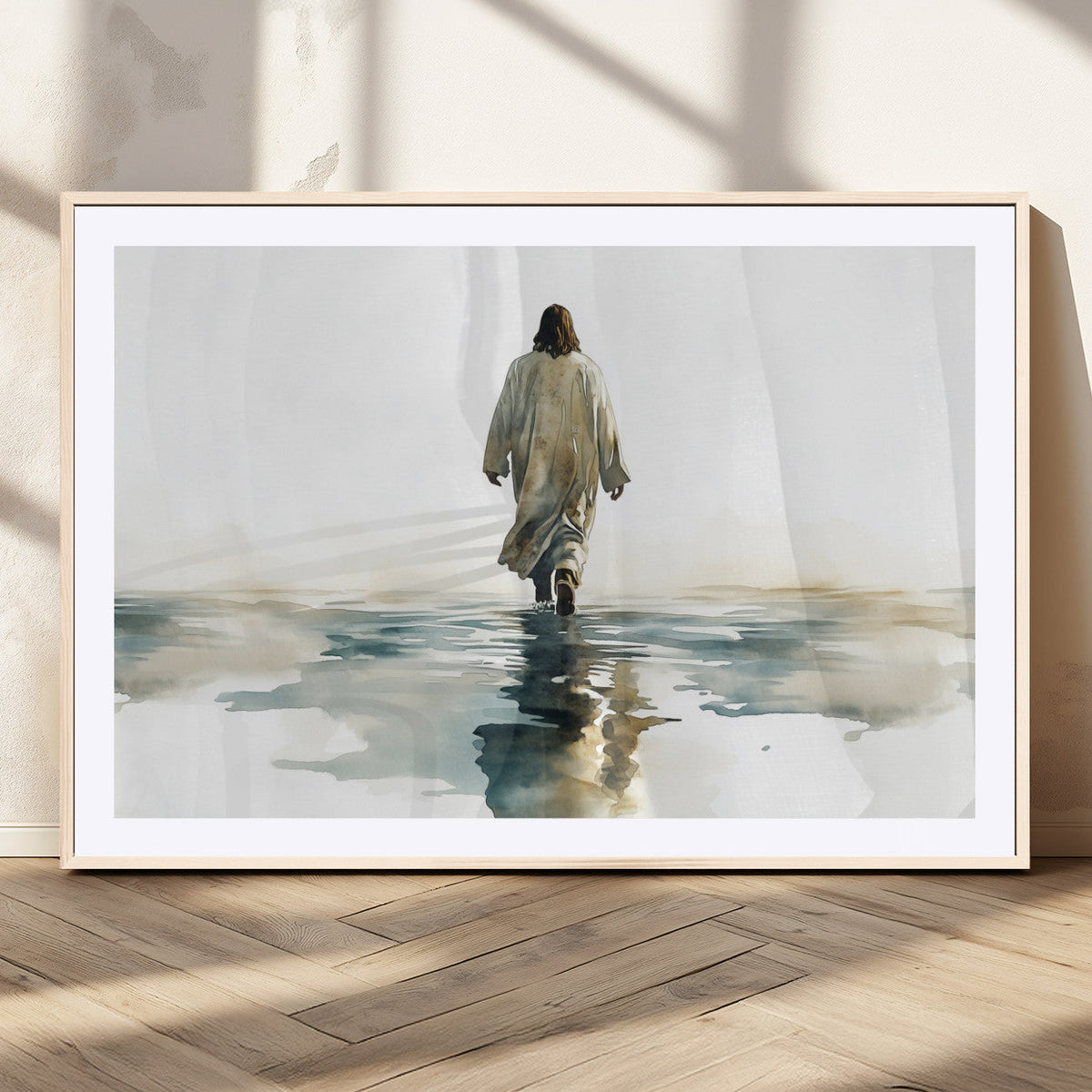 Abstract Jesus Wall Art Canvas Print, Christian Wall Art,