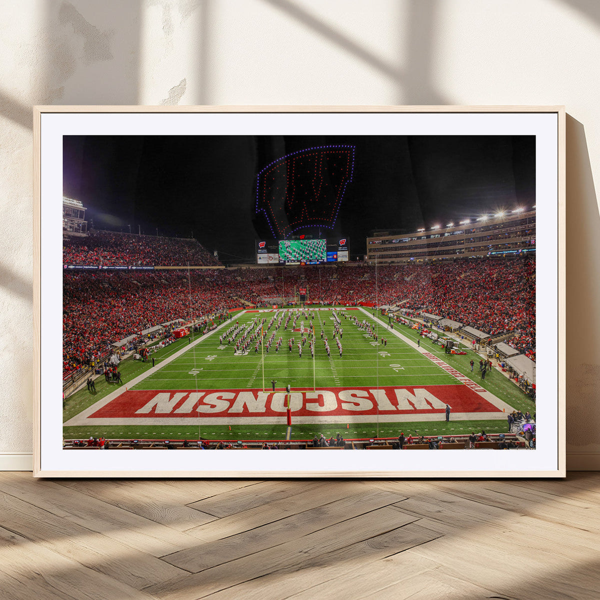 Wisconsin Badgers Football Team Print Canvas- Madison Camp