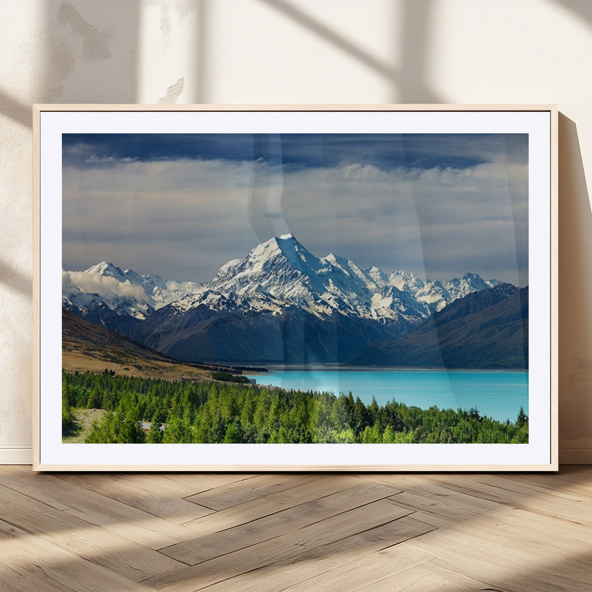 Mount Cook and Lake Pukaki Canvas Wall Art Print – Majestic