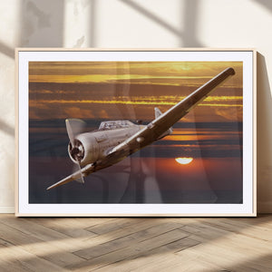 Old War Plane Wall Art Canvas Print