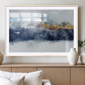 Abstract Mountain Range Art Canvas Print | 3 Panel
