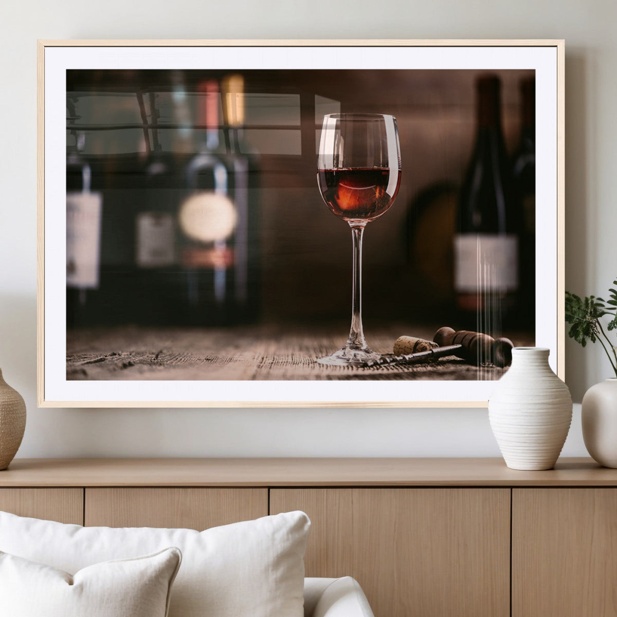 Red Wine and Bottle Canvas Print