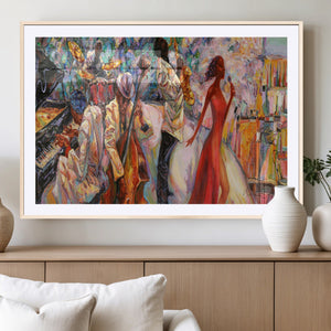 Abstract Afro American Jazz Canvas Wall Art | Music-Inspired