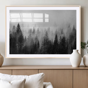 Fogy Forest Canvas Wall Art Print - Mountain Wall Art with