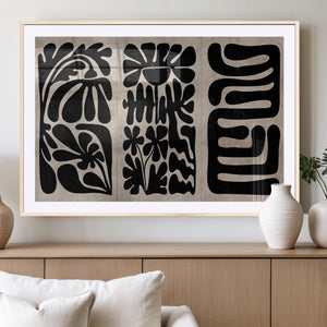 Canvas Print Wall Art Abstract Art Boho, Framed Boho Art