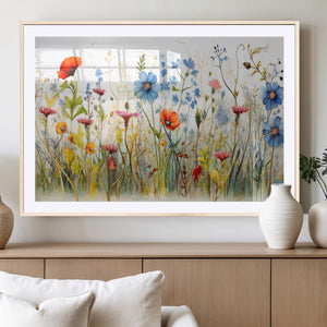 Colorful Wildflower Canvas Wall Art - Vibrant Floral