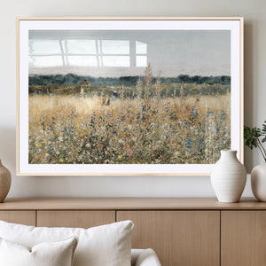 Wildflower Field Wall Art Canvas | Nature-Inspired Landscape