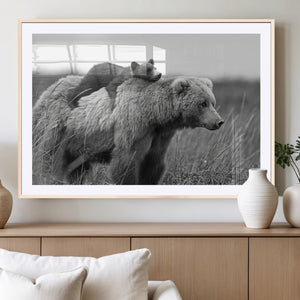 Bear and Cub Wall Art Canvas | 399 Bear Cub