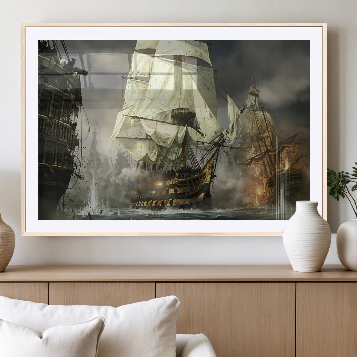 Pirate Ship War Wall Art Canvas Print