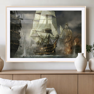 Pirate Ship War Wall Art Canvas Print