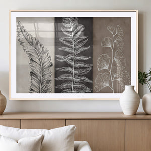 Minimalist Botanical Wall Art Canvas Print, Framed and Ready