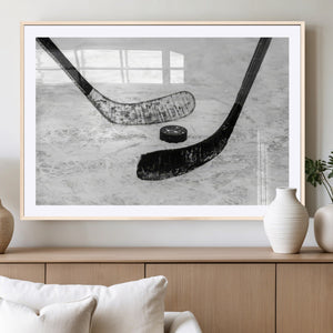Winter Ice Hockey Sport Canvas Wall Art Print - Hockey Wall
