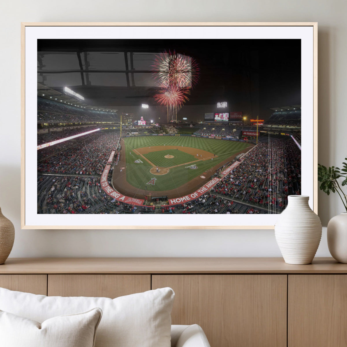 Fireworks at Angel Stadium – Los Angeles Angels Canvas