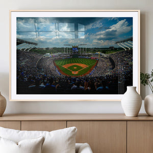 3-Panel Kauffman Stadium Wall Art Print | Large Kansas City