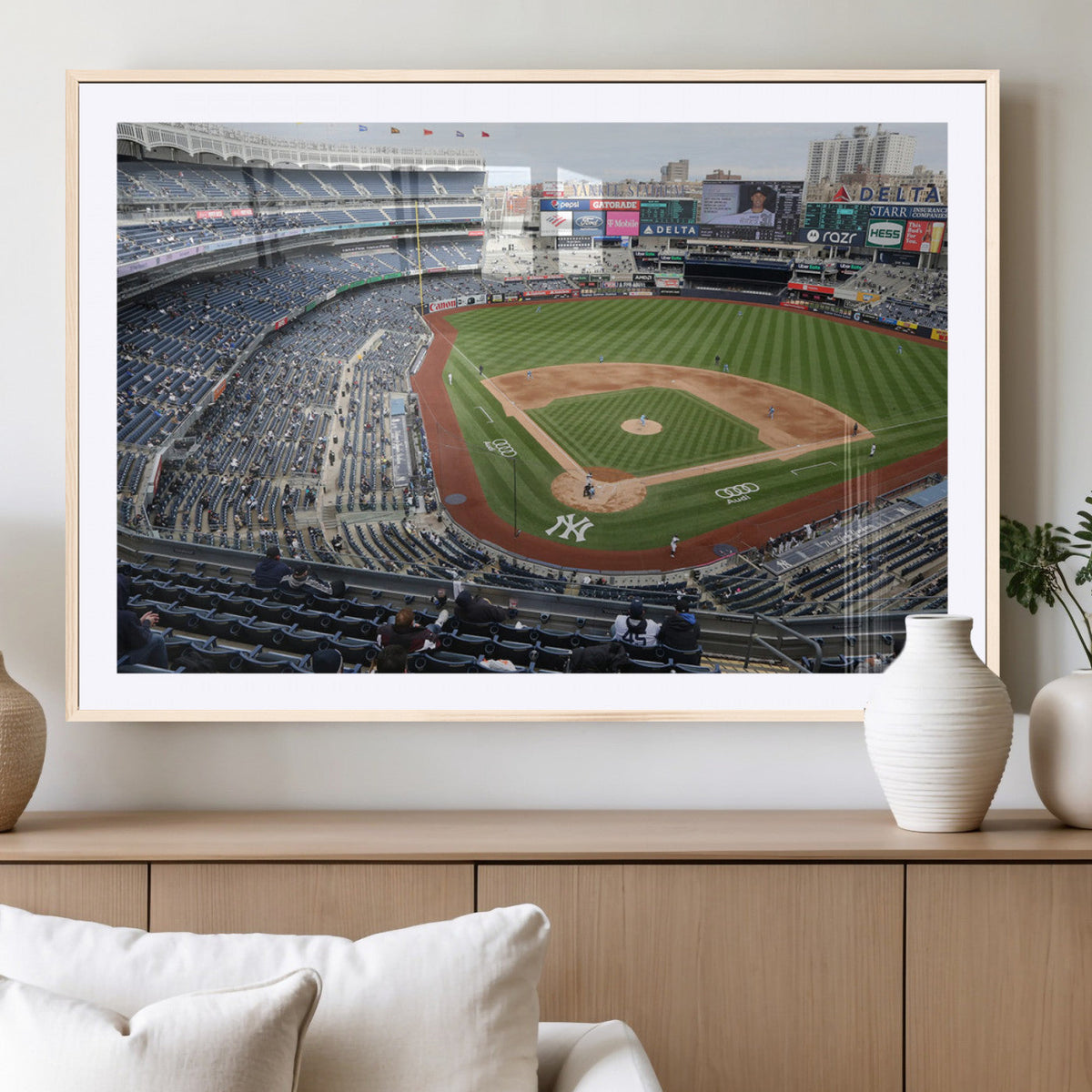New York Yankees Baseball Team Print - Yankee Stadium Wall