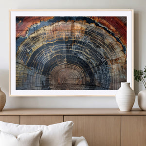 Abstract Tree Ring Wall Art Canvas Print