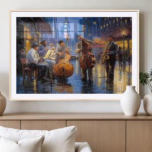 Colorful Jazz Wall Art - African American Music Canvas Print