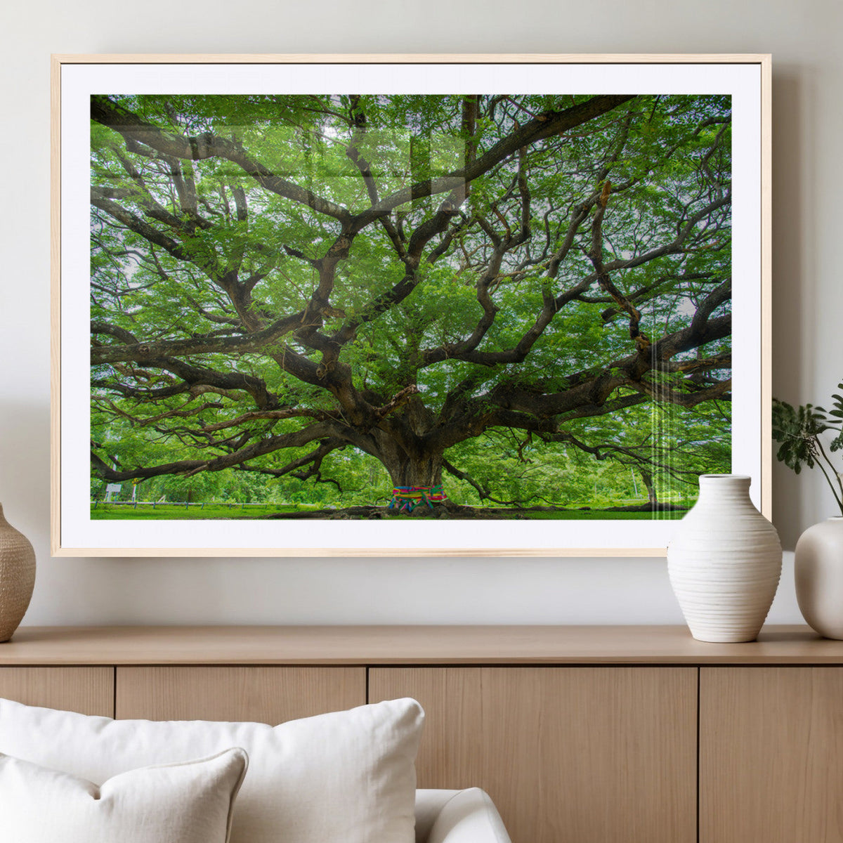 Oak Tree Wall Art Print, Forest Canvas Wall Art for Home and