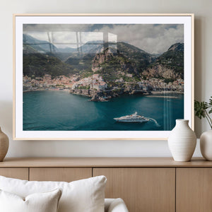 Amalfi Coast Wall Art – Framed Italian Seaside Canvas