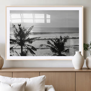 Tropical Coastline Wall Art Canvas Print – Framed Palm Trees