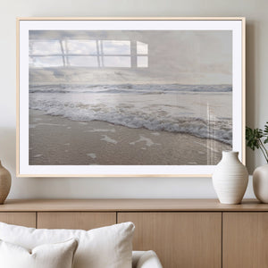 Ocean Waves Wall Art Canvas Print – Framed Coastal Shoreline