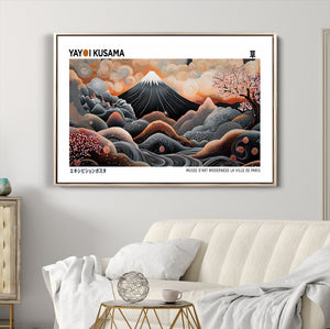Yayoi Kusama Wall Art Canvas Print – Framed Japanese Dot Art