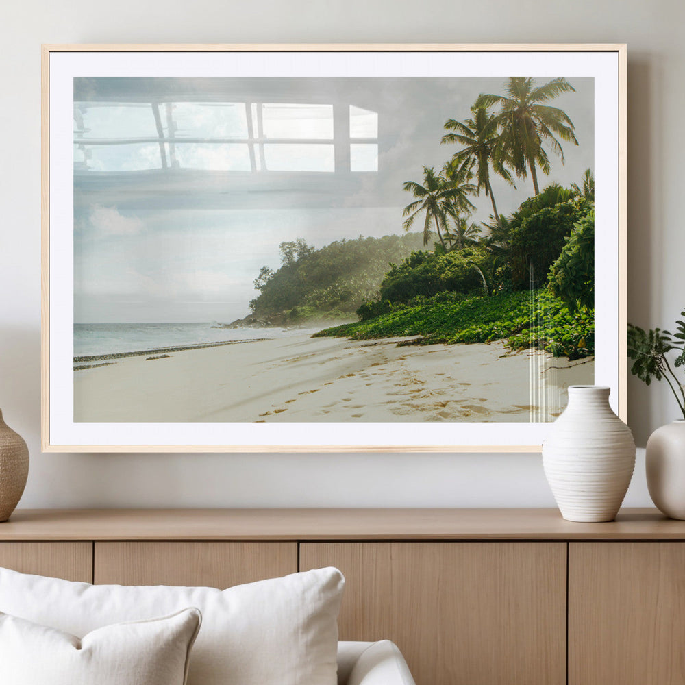Relaxing Beach Wall Art Canvas Print – Framed Ocean View Art