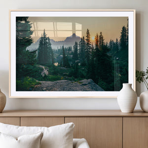 Mountain Landscape Wall Art Canvas Print – Framed Forest