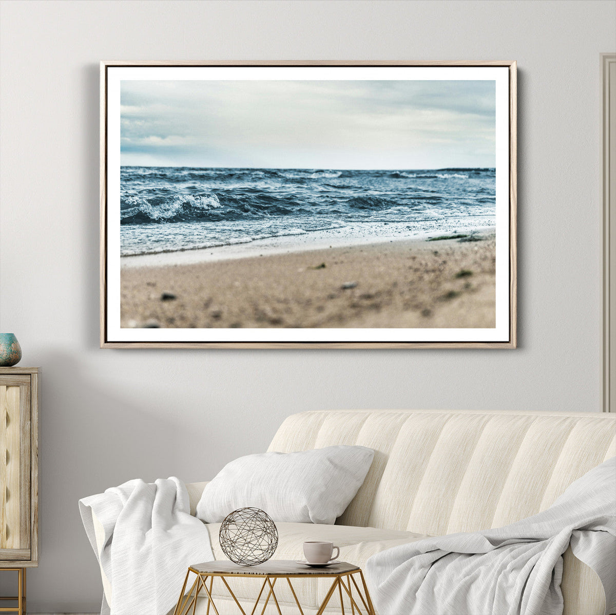Ocean Wall Art Canvas Print – Moody Coastal Seascape Scene