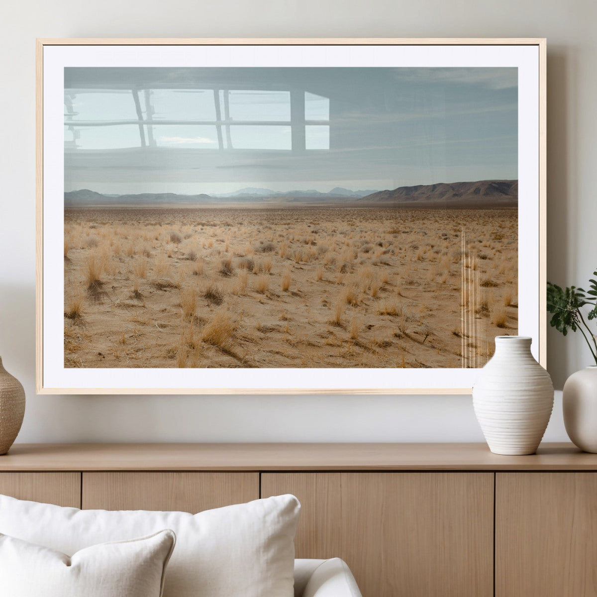 Desert Plains Wall Art Canvas Print, Golden Light Over Dry
