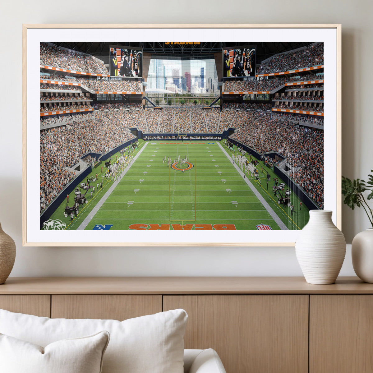 Chicago Bears Soldiers Field Wall Art Canvas Print – Framed