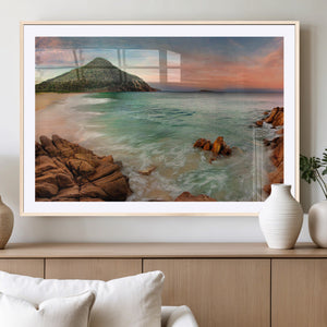 Coastal Landscape Wall Art Canvas Print – Rocky Shore and