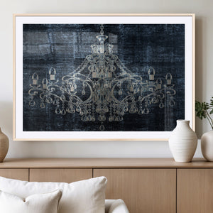Dark Chandelier Wall Art Canvas Print