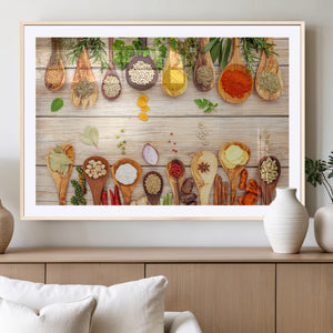 Kitchen Spice on the Table Wall Art, Kitchen Spice Wall Art
