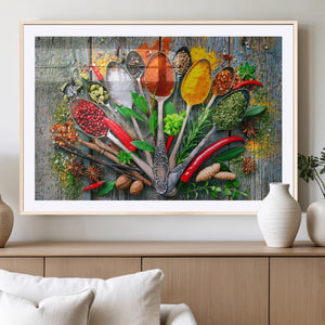Spoonful of Spices Cooking Wall Art Canvas Print - Vibrant