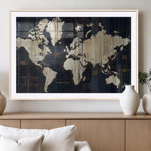 World Map Canvas Print – Detailed Map of the World Wall Art