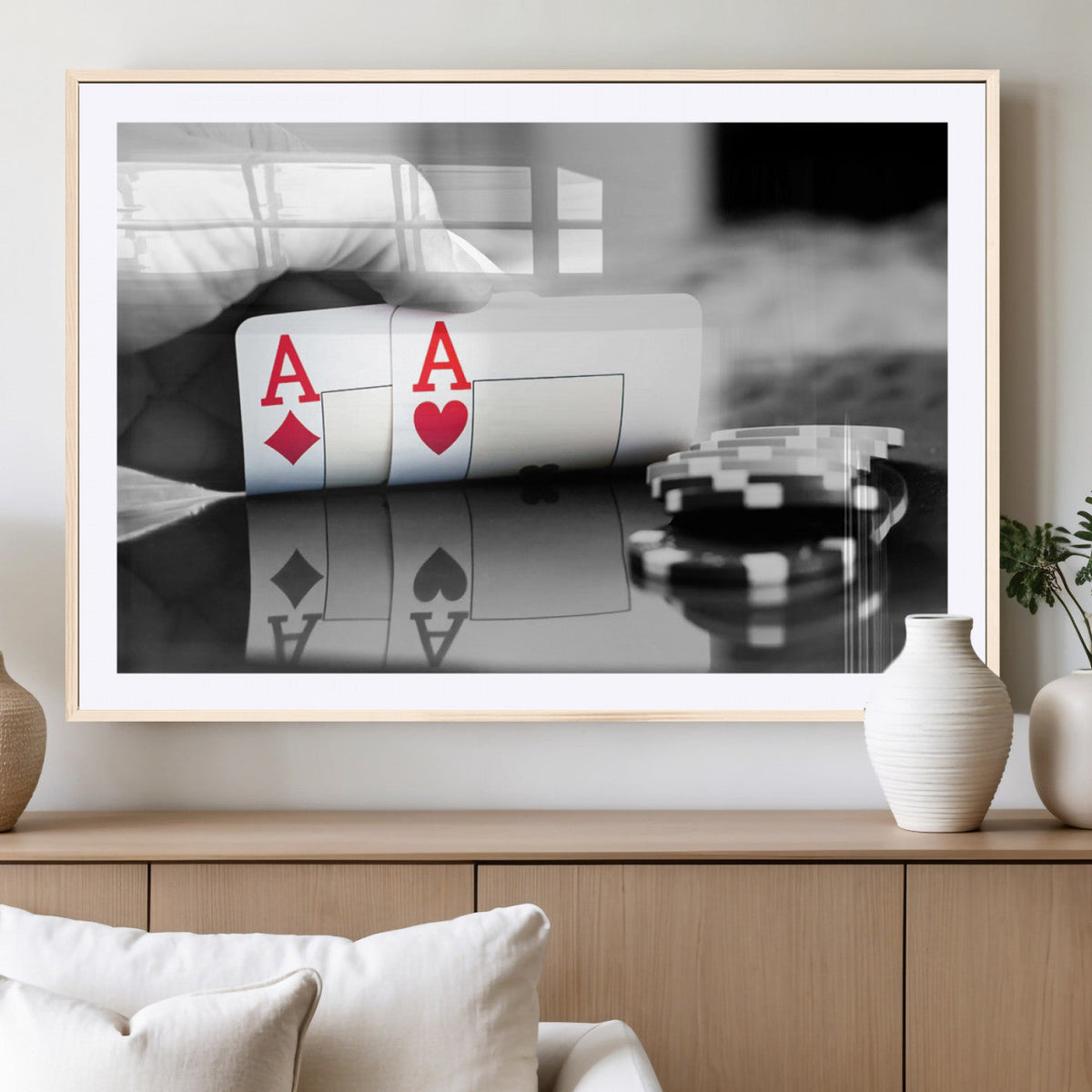 Aces Poker Art Poker Game Wall Art Canvas Print