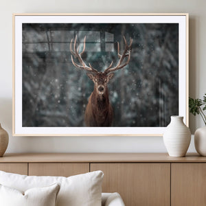 Wall Art Deer Art Animal Canvas, Framed Wall Art Deer Canvas