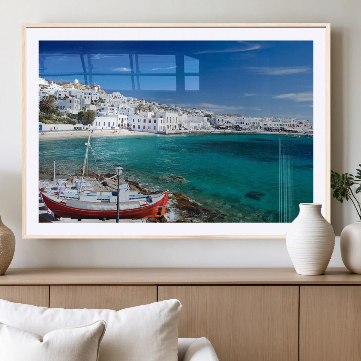 Santorini Wall Art Canvas Print