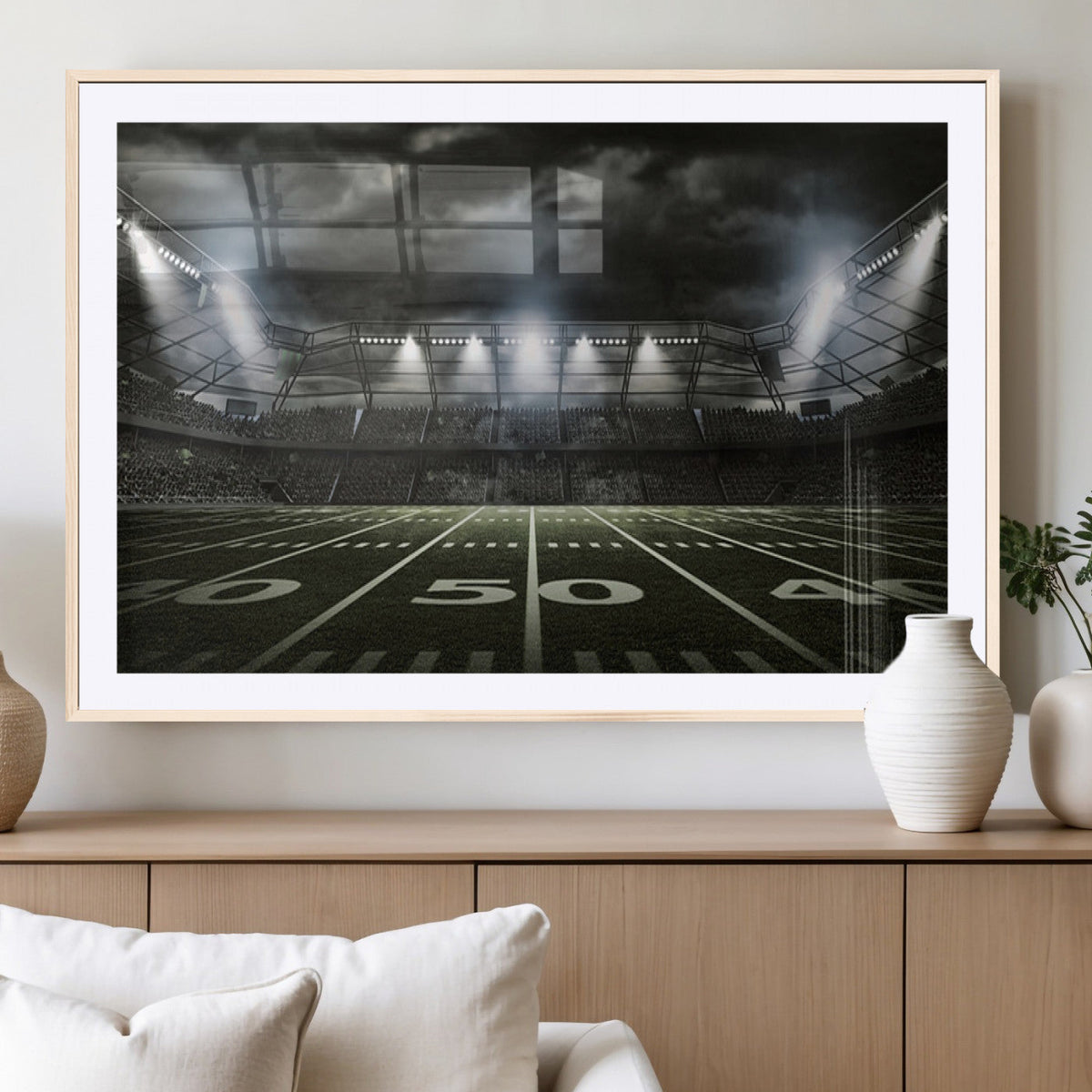 American Football Stadium Wall Art Canvas Print, Stadium
