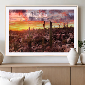 Arizona Desert Print, Western Cowboy Wall Art Print