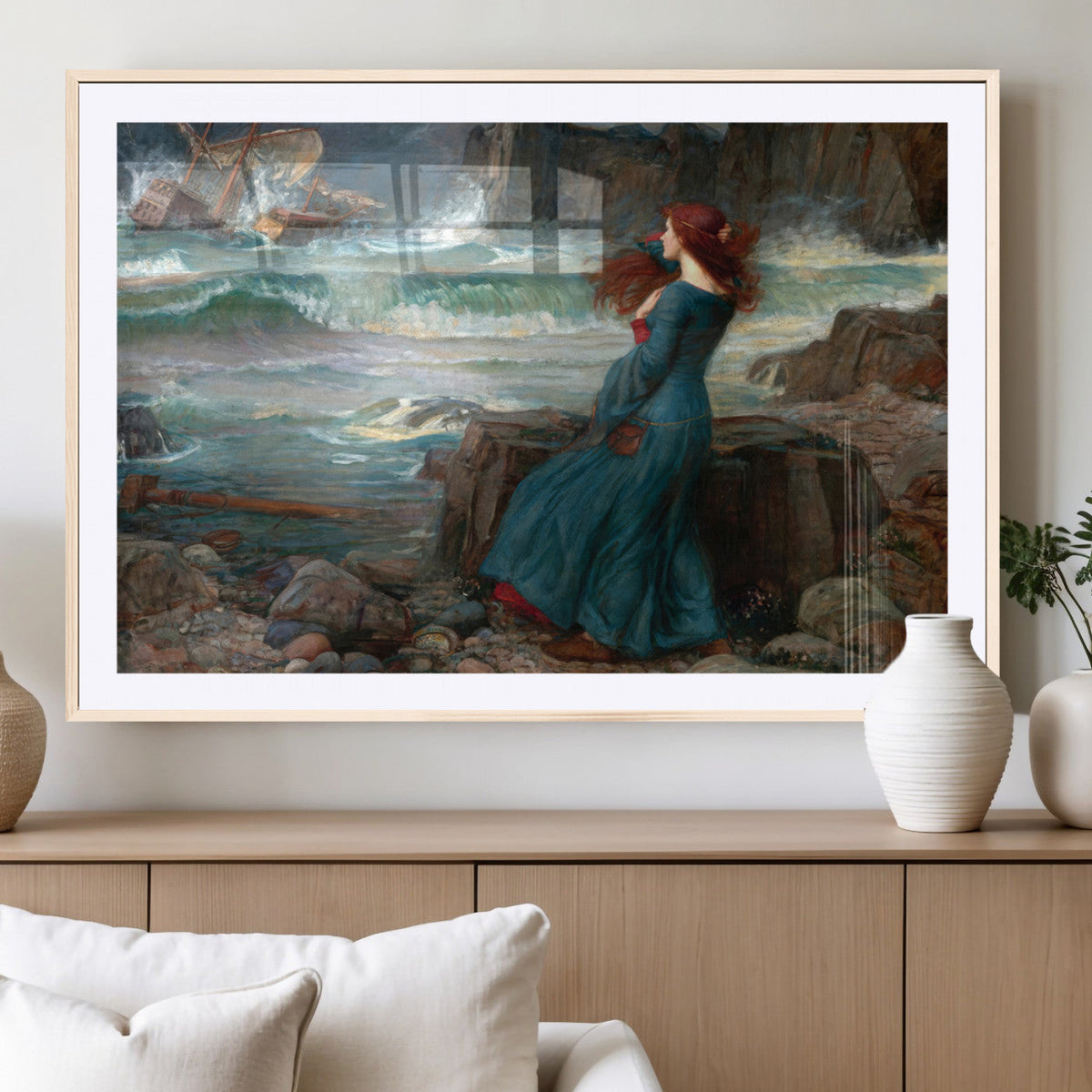 Miranda by the Shore Wall Art Canvas Print – Tempest Scene