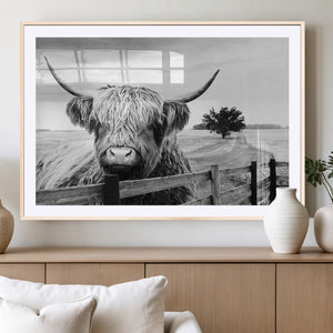 Scottish Highland Cow Wall Art | Rustic Farmhouse Décor |